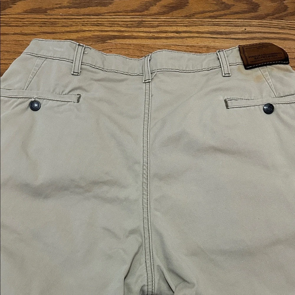 Vintage Polo Jeans Co Shorts Men’s 30 Freighter Cargo Leather Buckle Y2K Hiking